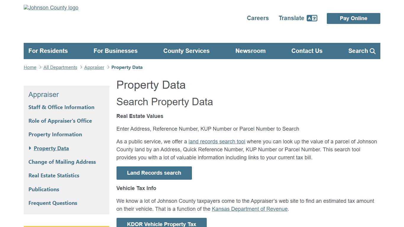 Property Data Johnson County Kansas